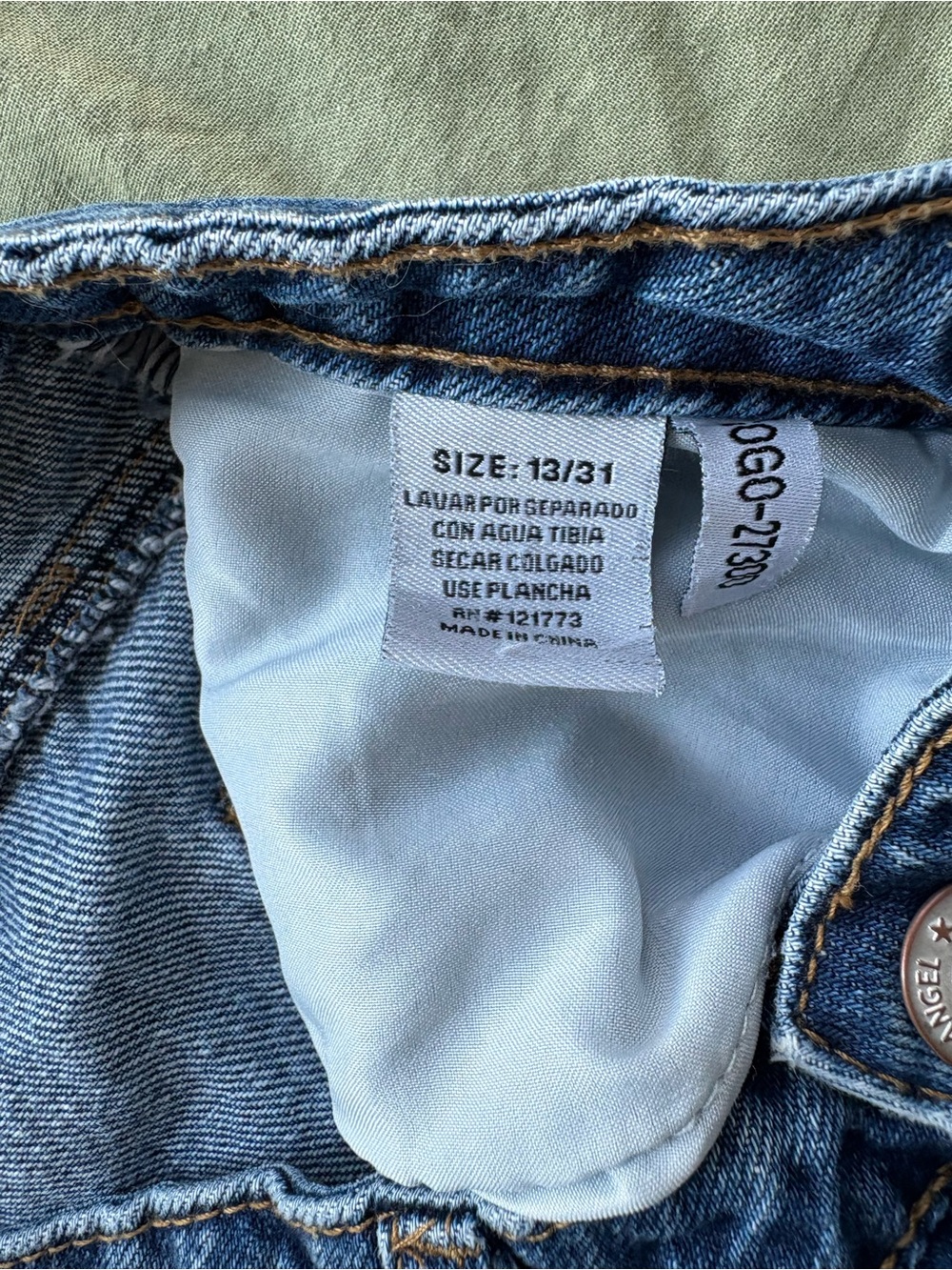 Flying Angel Blue Denim Barrel Jeans - Picture 4 of 4
